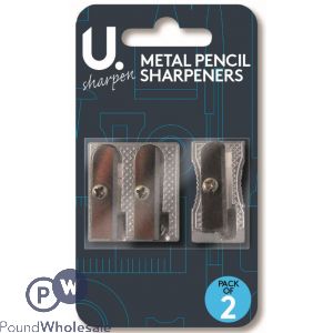 U. Metal Pencil Sharpeners 2 Pack