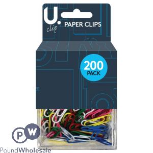 200 Paper Clips Assorted Colours