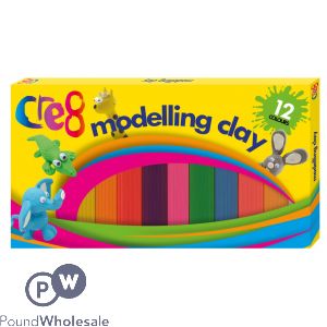 Cre8 Assorted Colour Modelling Clay Set 12 Pack