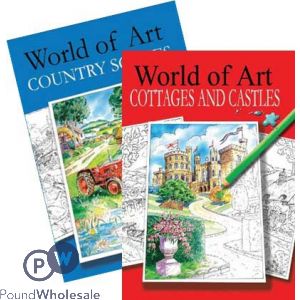 Adult Colouring (no Vat) World Of Art 2 Designs 