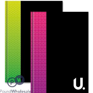 U. A6 Bright Colour Hardback Notebook 2 Pack 