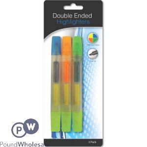 Double Ended Highlighters 3 Pack