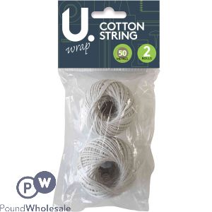 U. Balls Of Cotton String 50m 2 Pack