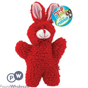 Pets Play Plush Rabbit Dog Toy Assorted Colours