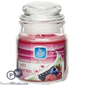 PAN AROMA JARRED SCENTED CANDLE WITH LID WILD BERRIES