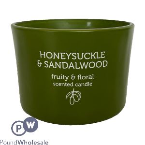 Pan Aroma Honeysuckle & Sandalwood Coloured Jar Candle 85g