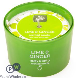 PAN AROMA LIME &amp; GINGER SCENTED JAR CANDLE 85G