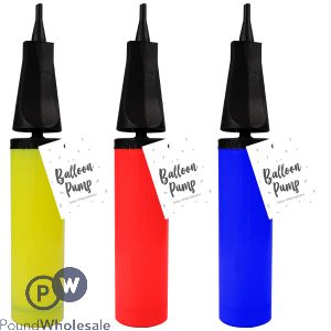 Pop Single Balloon Pump Cdu Assorted Colours