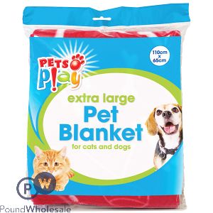 PETS PLAY PET BLANKET EXTRA LARGE 110CM X 65CM