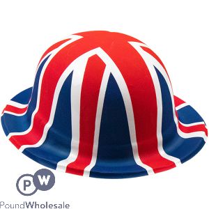 Pop Union Jack Plastic Bowler Hat