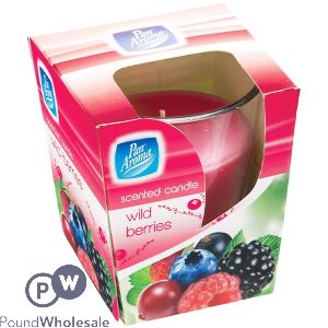 PAN AROMA WILD BERRIES SCENTED GLASS CANDLE