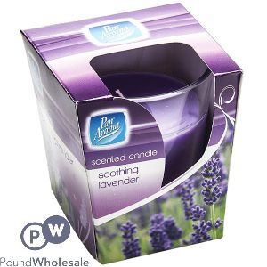 PAN AROMA SOOTHING LAVENDER SCENTED GLASS CANDLE