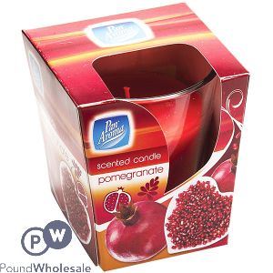 PAN AROMA POMEGRANATE SCENTED GLASS CANDLE