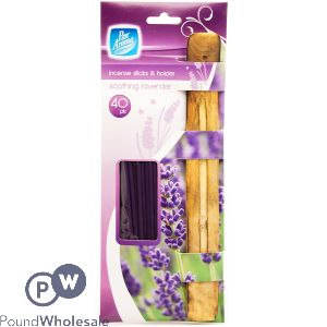 Pan Aroma Soothing Lavender Incense Sticks & Holder 40 Pack