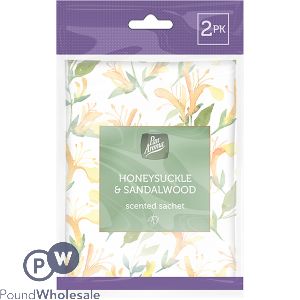 Pan Aroma Honeysuckle & Sandalwood Fragrance Sachets 2 Pack