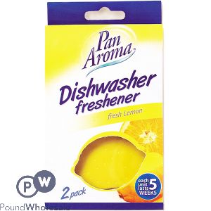Pan Aroma Fresh Lemon Dishwasher Freshener 2 Pack