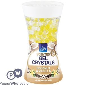 PAN AROMA COCONUT &amp; VANILLA SCENTED GEL CRYSTALS AIR FRESHENER 150G