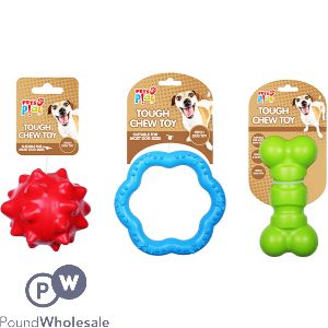 PETS PLAY TOUGH CHEW DOG TOY ASSORTED