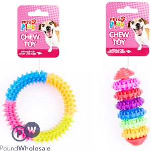 PETS PLAY MULTICOLOUR DOG CHEW TOY ASSORTED