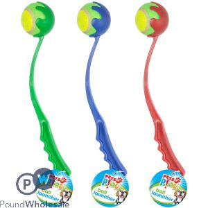 Pets Play Dog Ball Launcher 38cm Assorted Colours