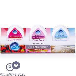 Pan Aroma Assorted Fragrance Mini Gel Air Freshener 3 Pack
