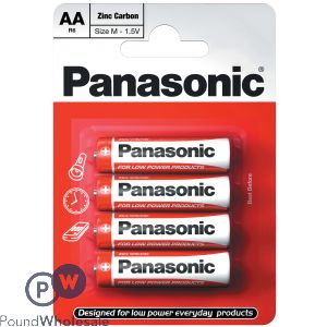 Panasonic 1.5v Zinc Carbon Aaa Batteries 4pk