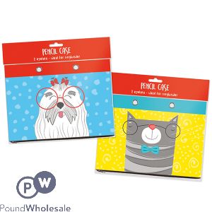 Purrfect Pets Ringbinder Pencil Case Two Assorted