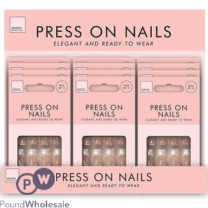 Forever Beautiful Press-on Nails 12 Pack Cdu Assorted Sizes