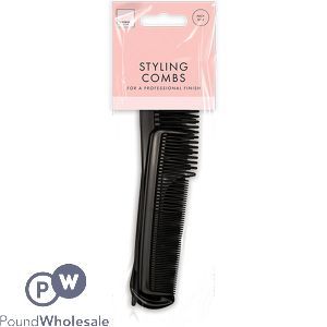 Forever Beautiful Assorted Black Styling Combs 4 Pack