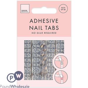 Forever Beautiful Assorted Super Adhesive Nail Tabs 48 Pack