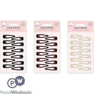 Forever Beautiful Large Hair Grips 12 Pack Assorted Colours
