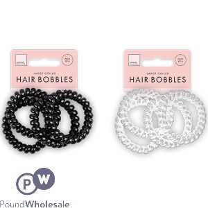 Forever Beautiful Large Coiled Hair Bobbles 6 Pack Assorted Colours