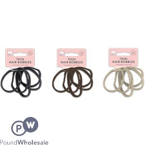 Forever Beautiful Thin Rolled Hair Bobbles 20 Pack Assorted Colours