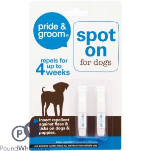Pride & Groom Spot On For Dogs 2 Pack