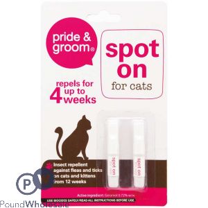 PRIDE &amp; GROOM SPOT ON FOR CATS