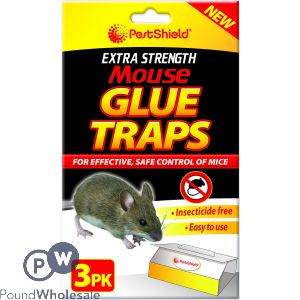 PEST SHIELD EXTRA STRENGTH MOUSE GLUE TRAPS