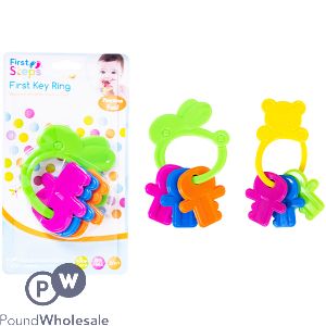 First Steps First Key Ring Assorted Teddy &amp; Rabbit