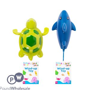 FIRST STEPS ASSORTED TURTLE &amp; SHARK WIND-UP BATH TOY