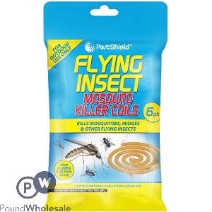 PESTSHIELD FLYING INSECT MOSQUITO KILLER COILS 6 PACK