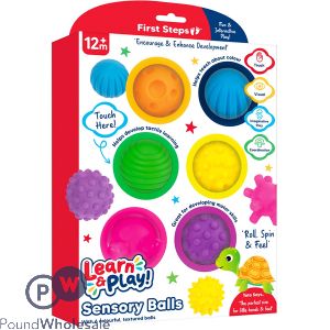 First Steps Assorted Baby Sensory Balls 6 Pack
