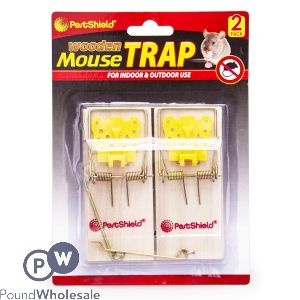 Pestshield Wooden Mouse Trap 2 Pack