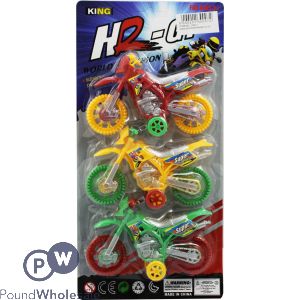 Hr-gt Pull Back Motorcycles 28.5cm X 14cm 3 Pack