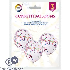 Did Confetti Balloons 3 Pack