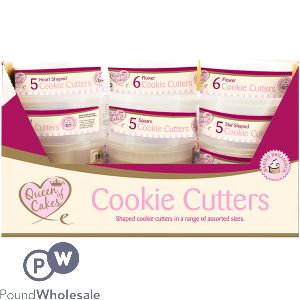 Queen Of Cakes Cookie Cutters Set Cdu Assorted