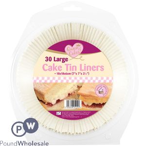 Queen Of Cakes Cake Tin Liners Large 30 Pack