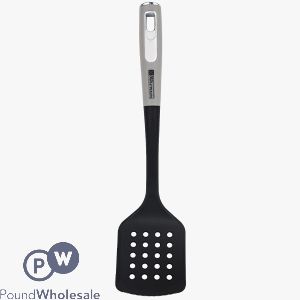 Royalford Black Nylon Slotted Spatula 35.7cm