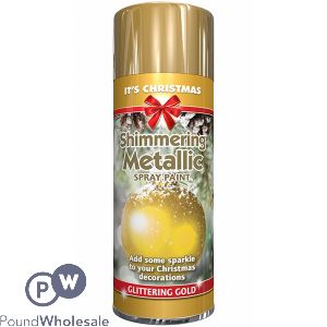 Christmas Shimmering Metallic Spray Paint Gold 200ml