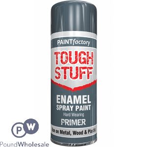 Paint Factory Tough Stuff Enamel Spray Paint Grey Primer 400ml