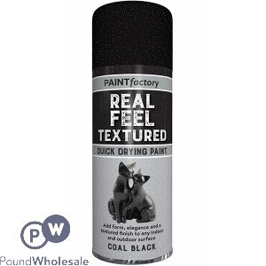 Paint Factory Textured Spray Paint Coal Black 400ml