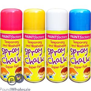 Paint Factory Spray Chalk 250ml 4 Assorted Colours